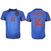 Holandsko Davy Klaassen #14 Vonkajší futbalový dres MS 2022 Krátky Rukáv